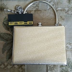 Sasha small gold purse brand new w, tag